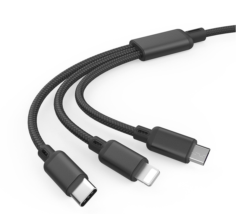Kabel 3w1 do Lightning, Type C, mini USB - iPhone EAN (GTIN) 5906700041204